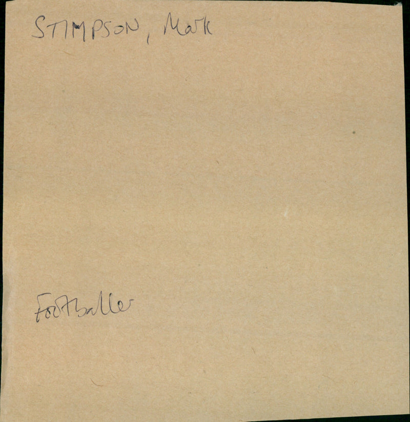 Stimpson Mark - Vintage Photograph