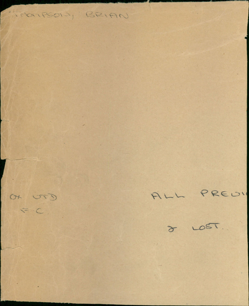 Brian Thompson - Vintage Photograph