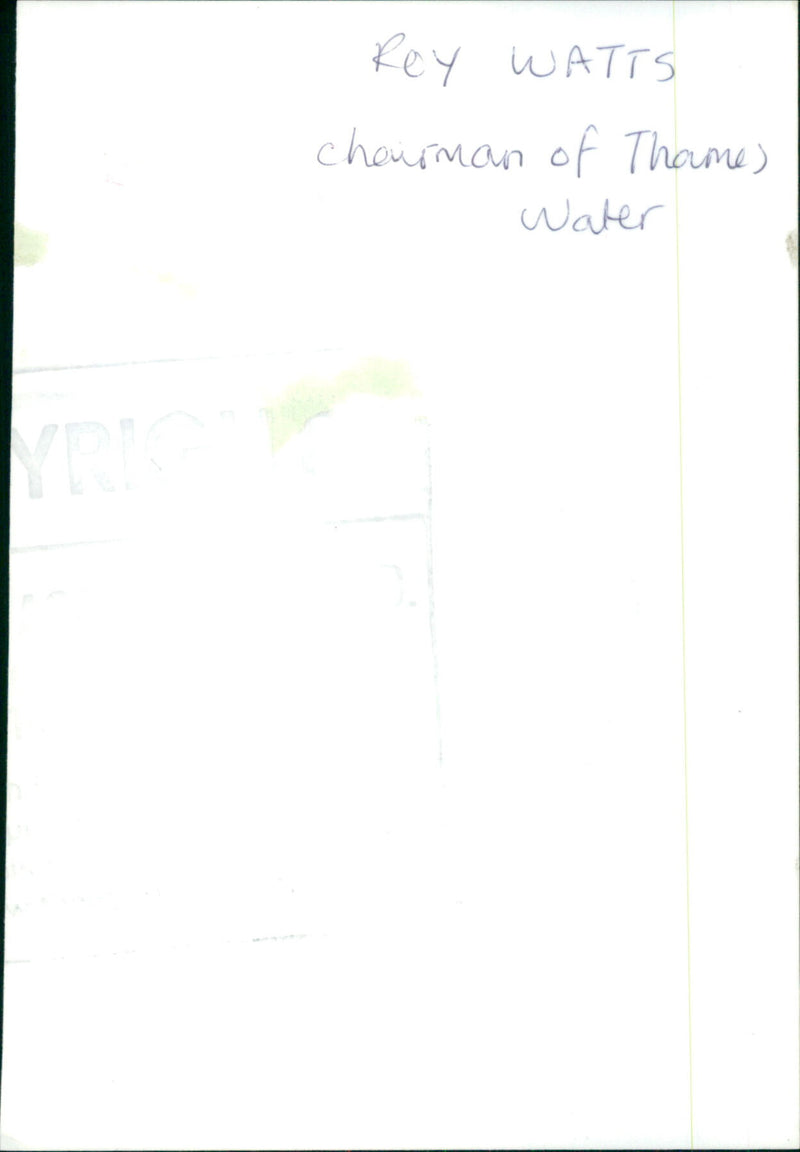 Roy Watts - Vintage Photograph