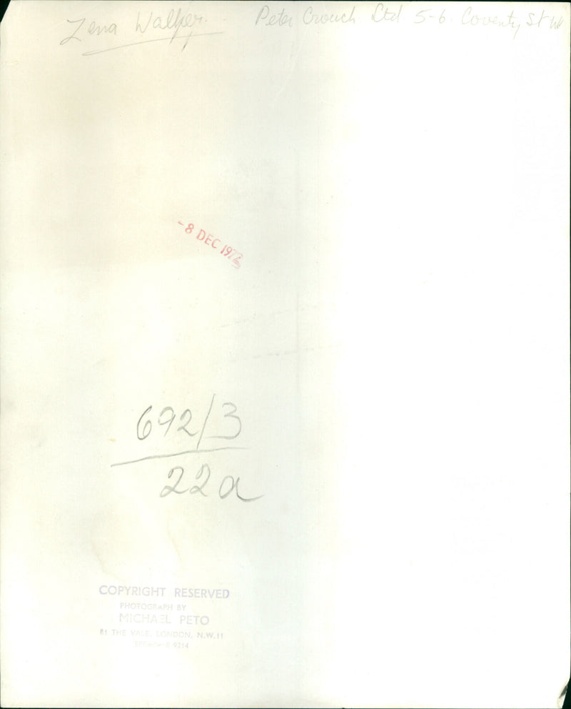 Zena Walker - Vintage Photograph