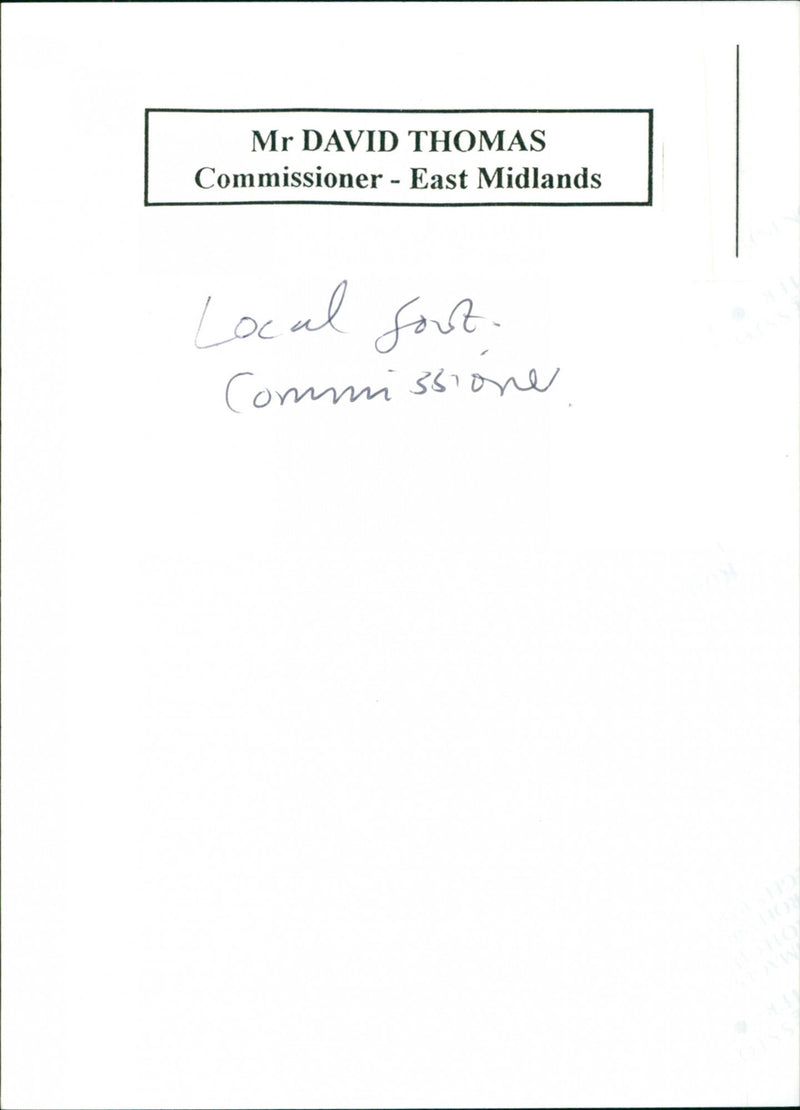 David Thomas - Vintage Photograph