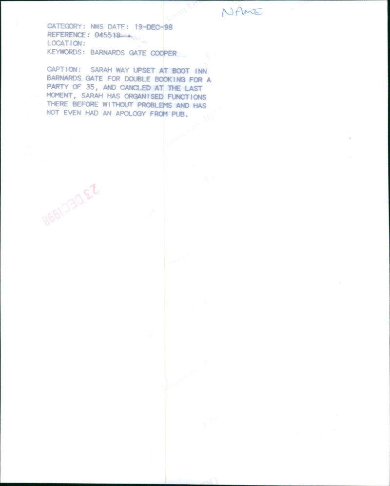 Sarah Way - Vintage Photograph