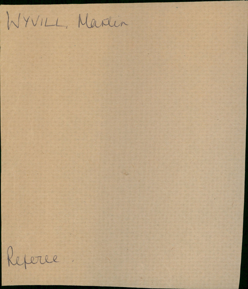 Wyvill Martin - Vintage Photograph