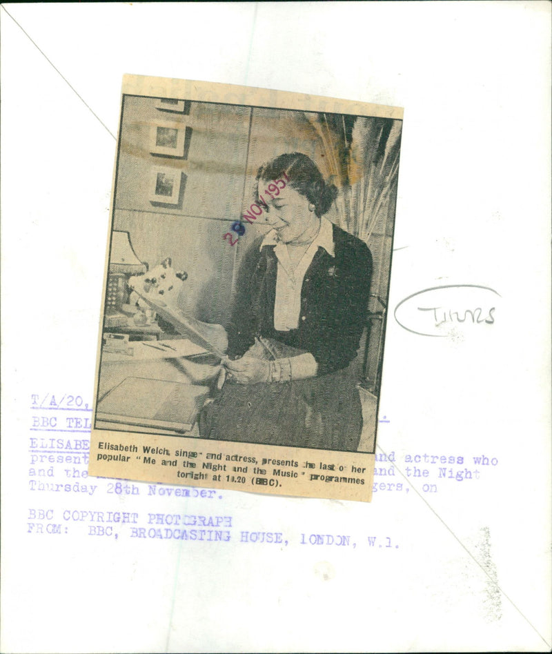 Elisabeth Welch - Vintage Photograph