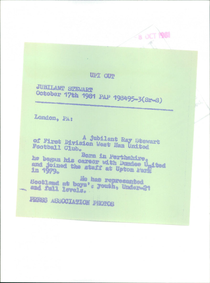 Ray Stewart - Vintage Photograph