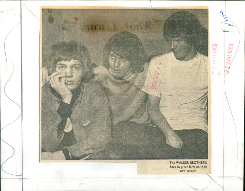 The Walker Brothers - Vintage Photograph