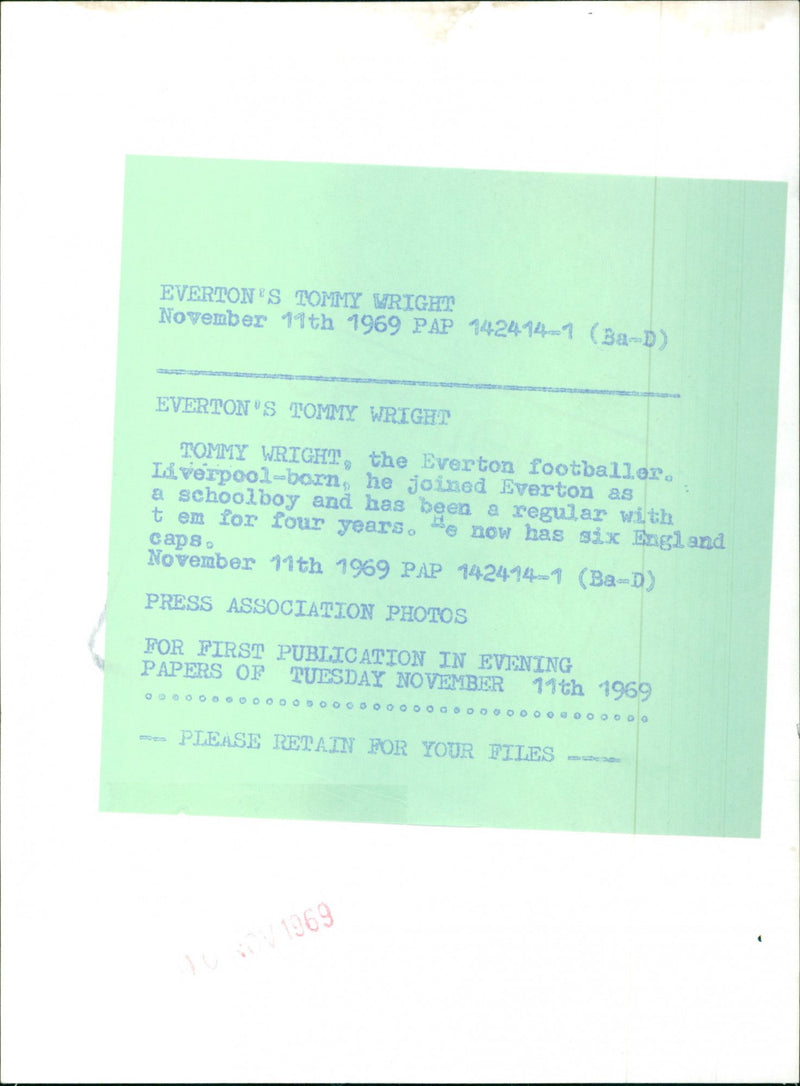 Tommy Wright - Vintage Photograph