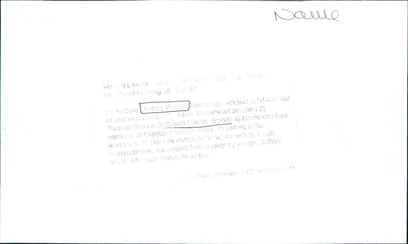 Jeffrey Wallis - Vintage Photograph