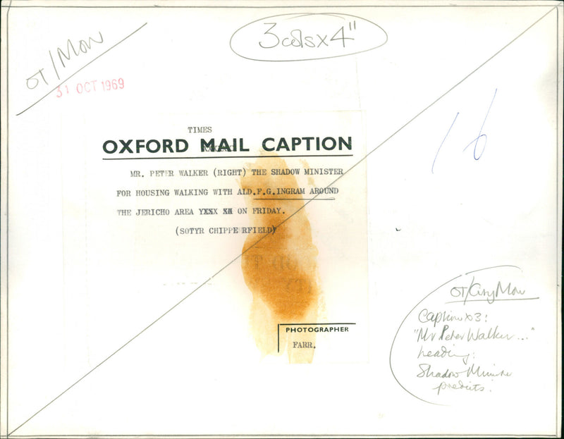 Peter Walker and Ald. F.G. Ingram - Vintage Photograph