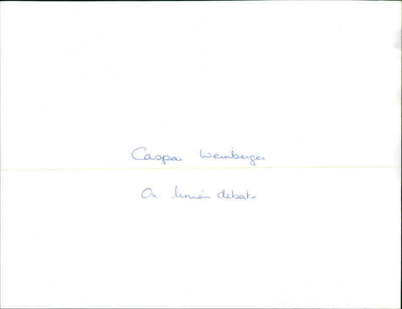 Caspar Weinberger - Vintage Photograph