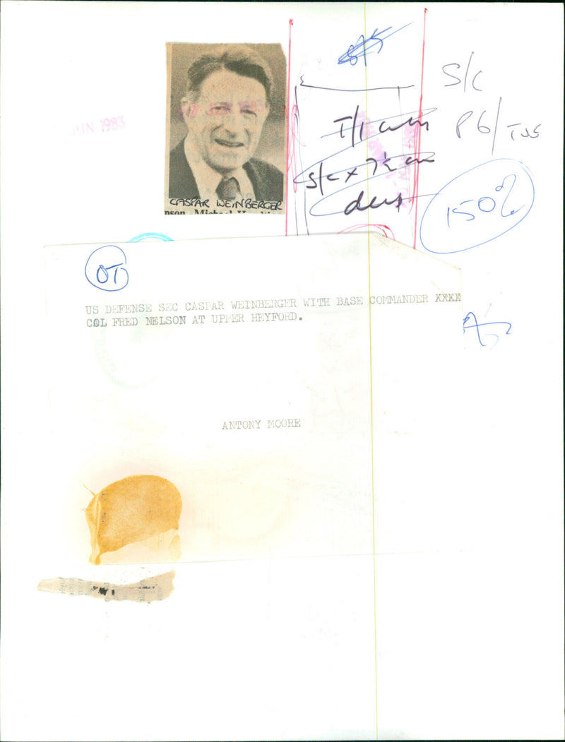 Caspar Weinberger - Vintage Photograph