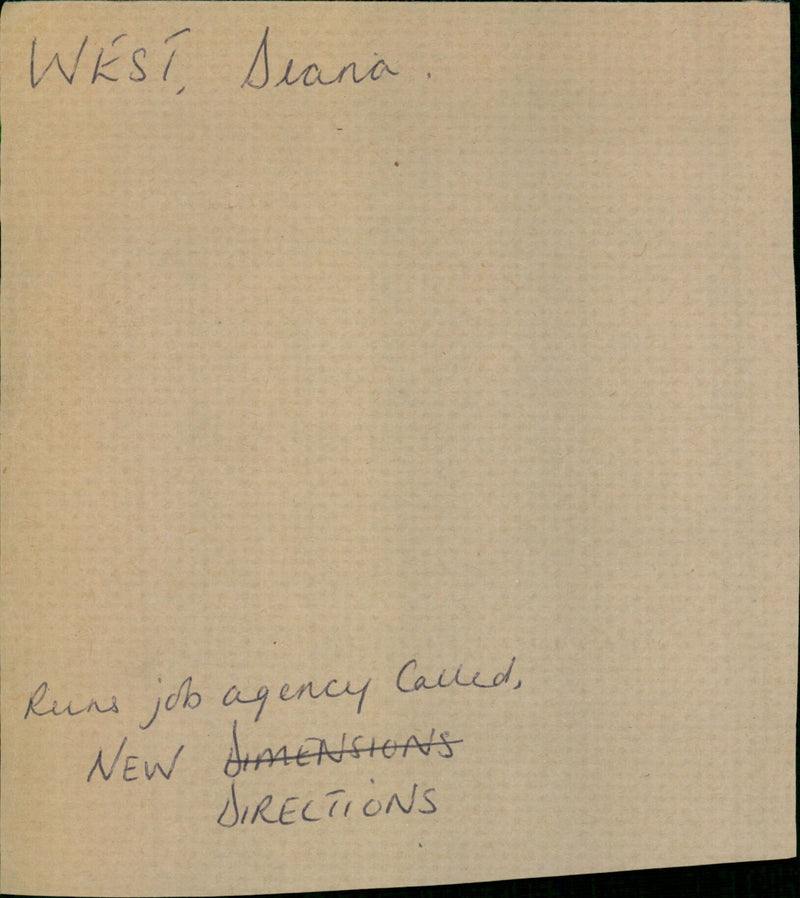 West Diana - Vintage Photograph