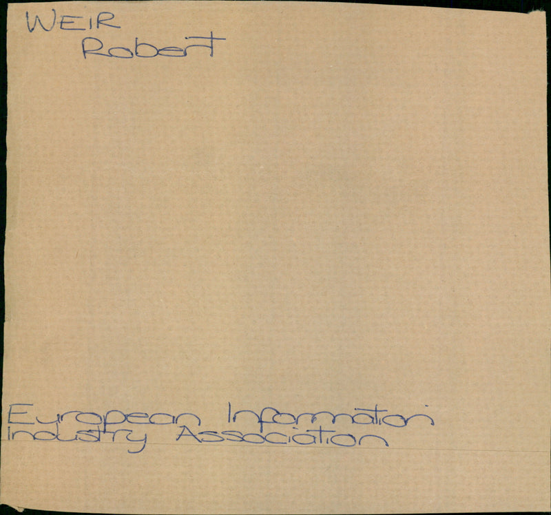 Weir Robert - Vintage Photograph