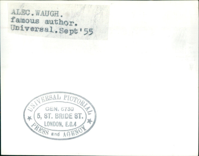 Alec Waugh - Vintage Photograph