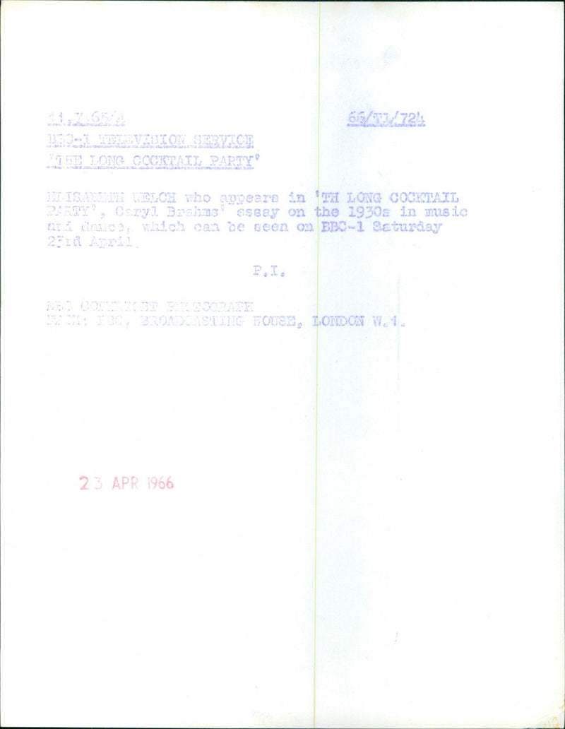 Elizabeth Welch - Vintage Photograph