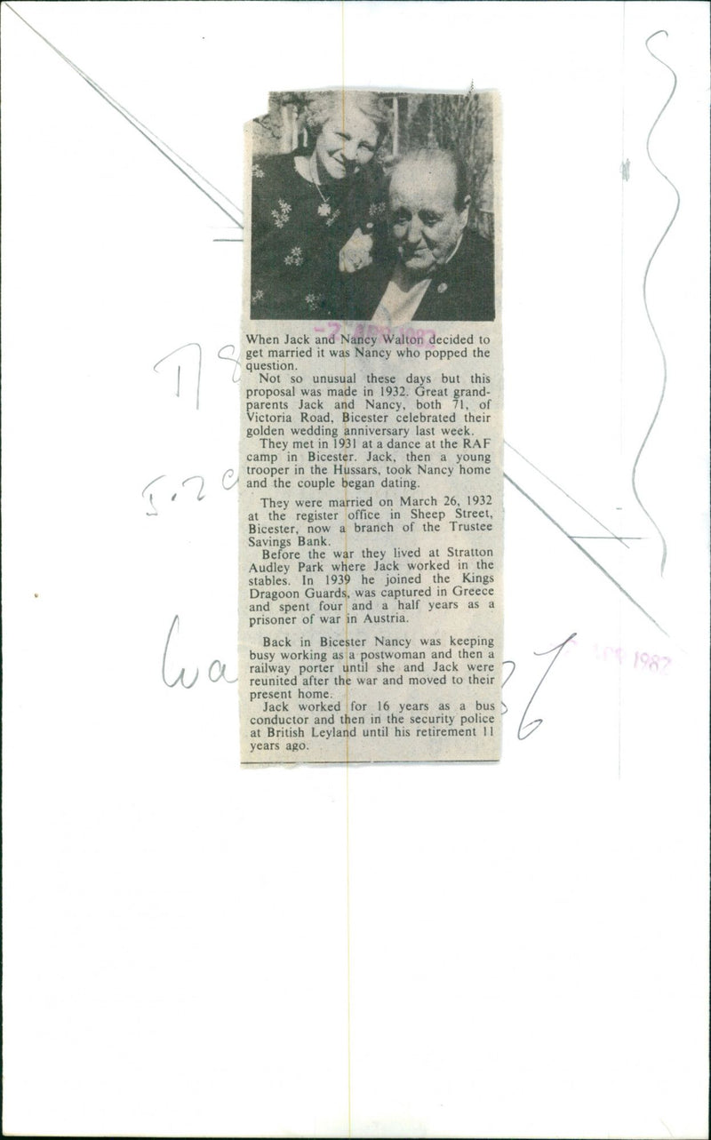 Jack and Nancy Walton - Vintage Photograph