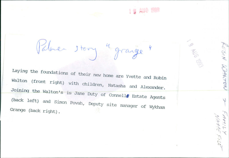 Yvette and Robin Walton - Vintage Photograph