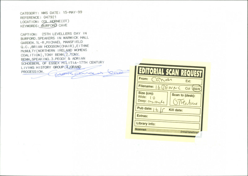 Tony Benn - Vintage Photograph