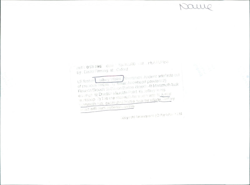 Jeffrey Wallis - Vintage Photograph