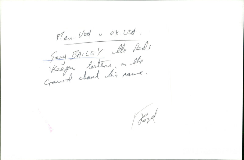 Gary Bailey - Vintage Photograph