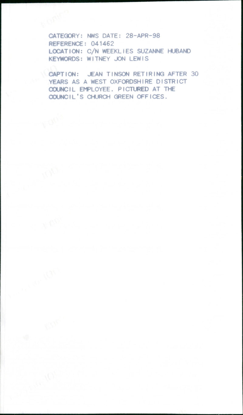 Jean Tinson - Vintage Photograph