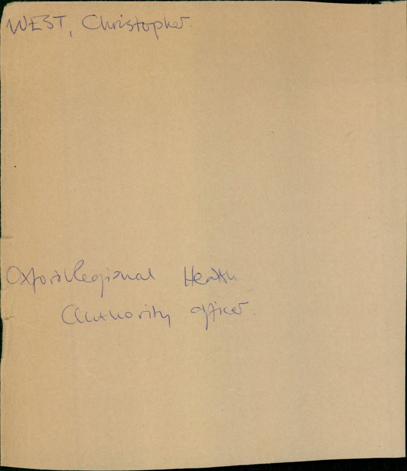 West Christopher - Vintage Photograph