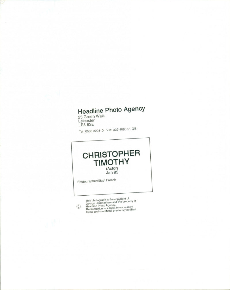 Christopher Timothy - Vintage Photograph