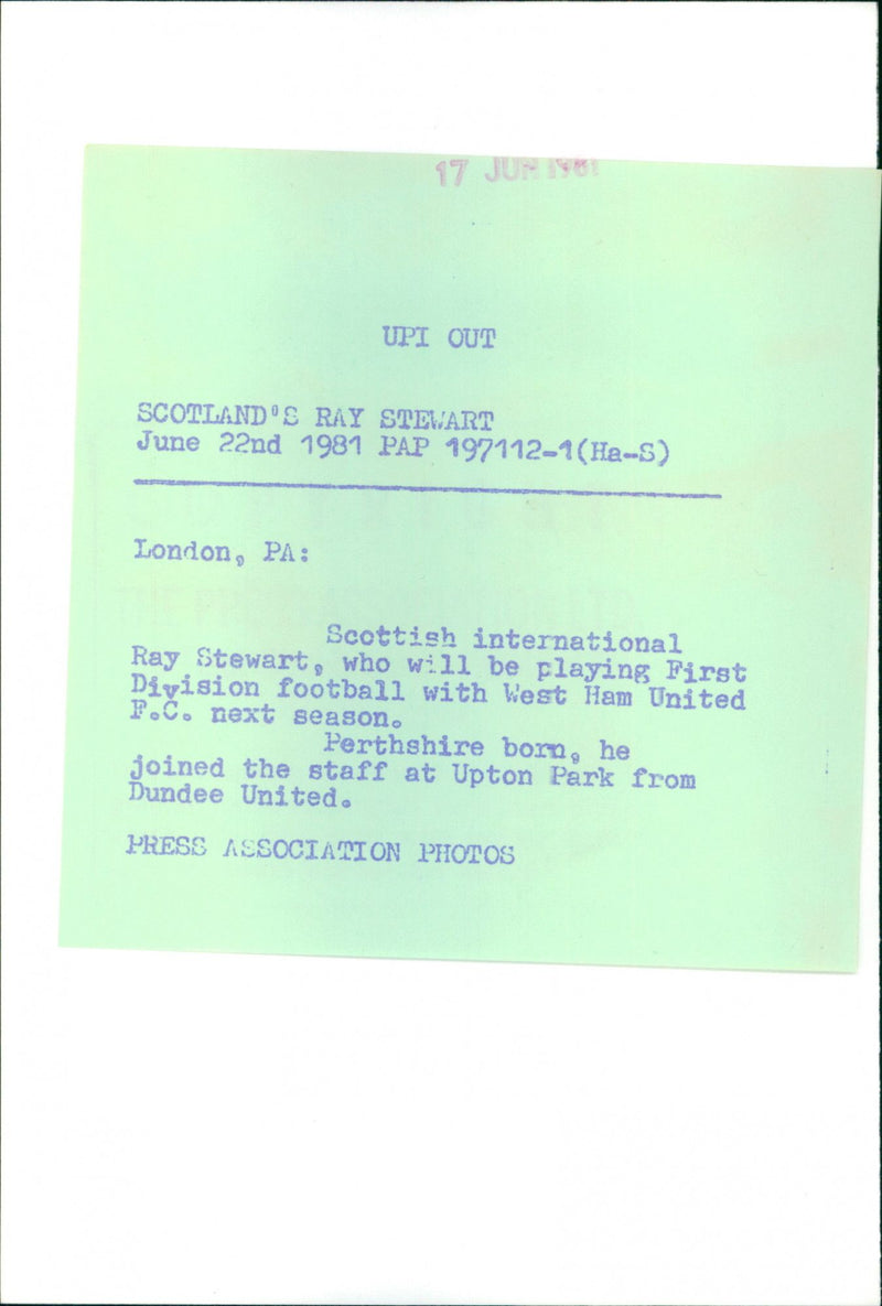 Ray Stewart - Vintage Photograph