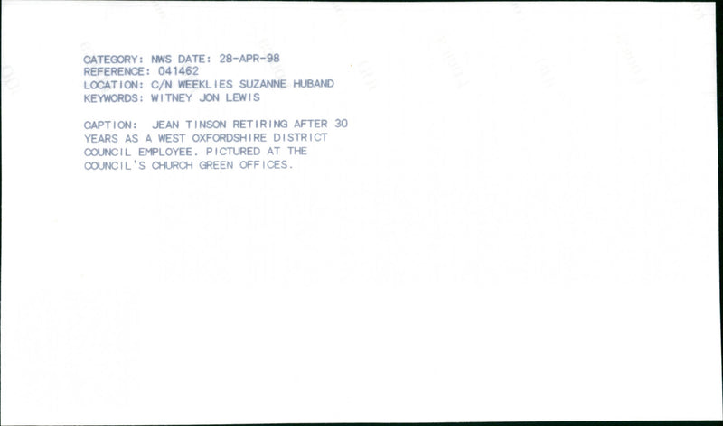 Jean Tinson - Vintage Photograph