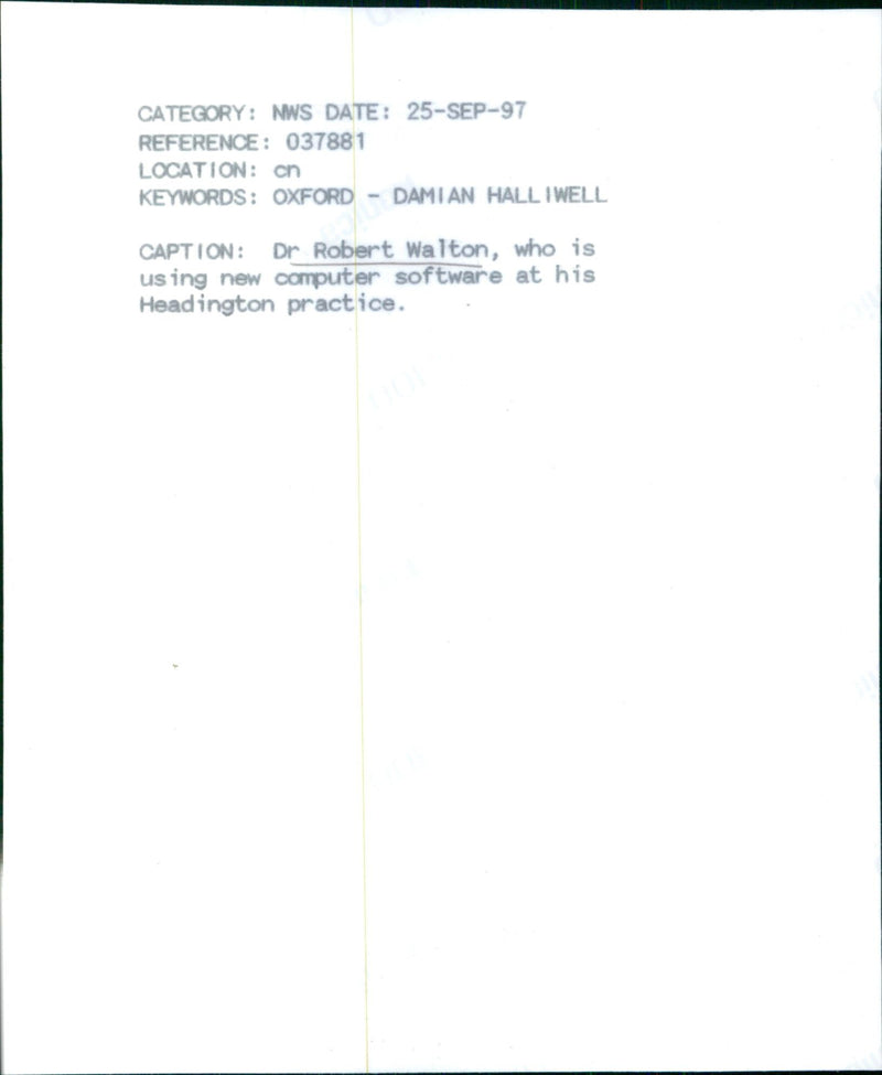 Dr. Robert Walton - Vintage Photograph