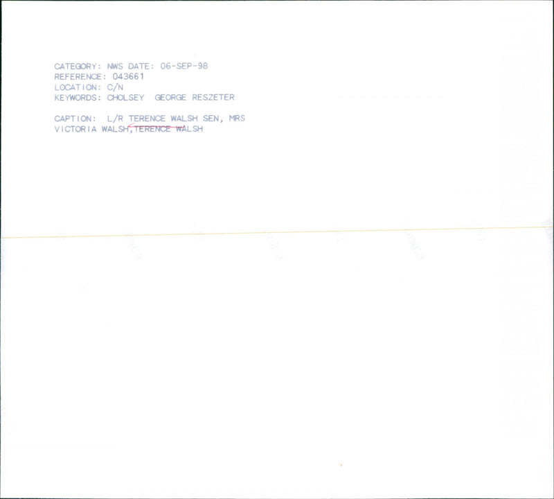 Terence Walsh Sen - Vintage Photograph