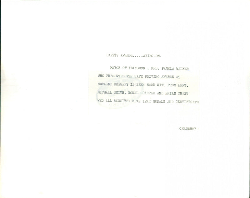 Pamela Walker, Michael Smith, Ronald Carter and Brian Guest - Vintage Photograph