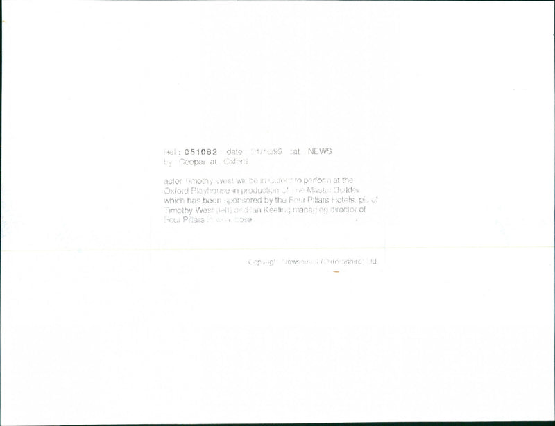 Timothy West & Ian Keeling - Vintage Photograph