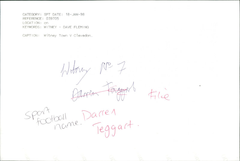 Darren Teggart - Vintage Photograph