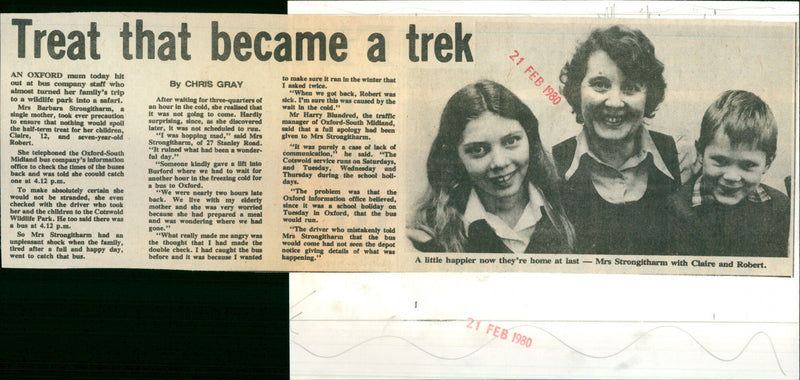 Mrs. Strongitahrm with Claire and Robert - Vintage Photograph