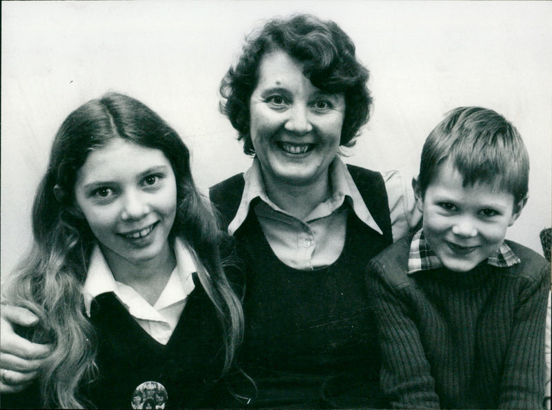 Mrs. Strongitahrm with Claire and Robert - Vintage Photograph
