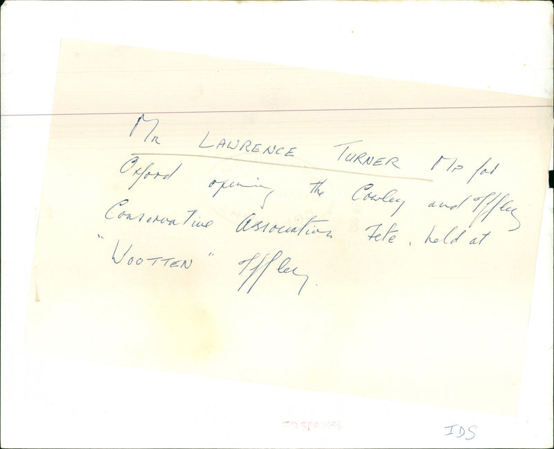 Mr. Lawrence Turner - Vintage Photograph