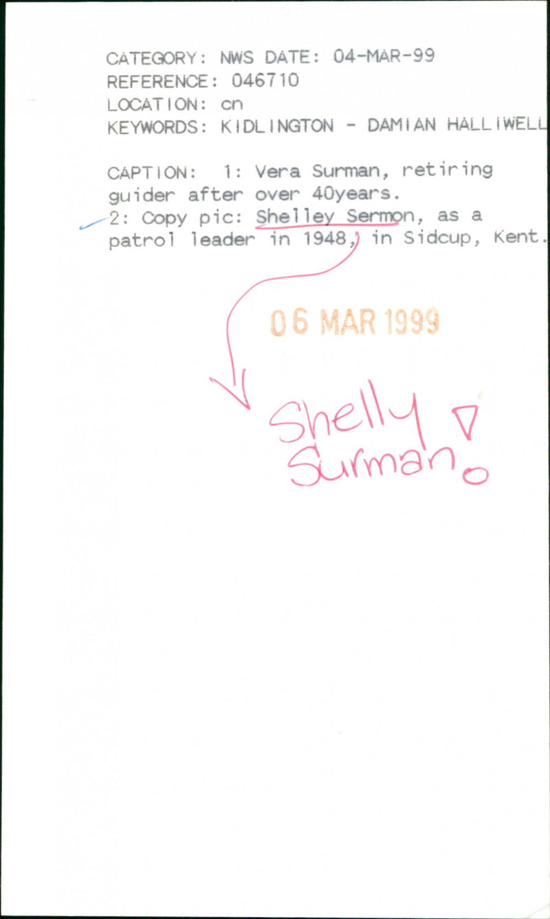 Shelly Surman - Vintage Photograph