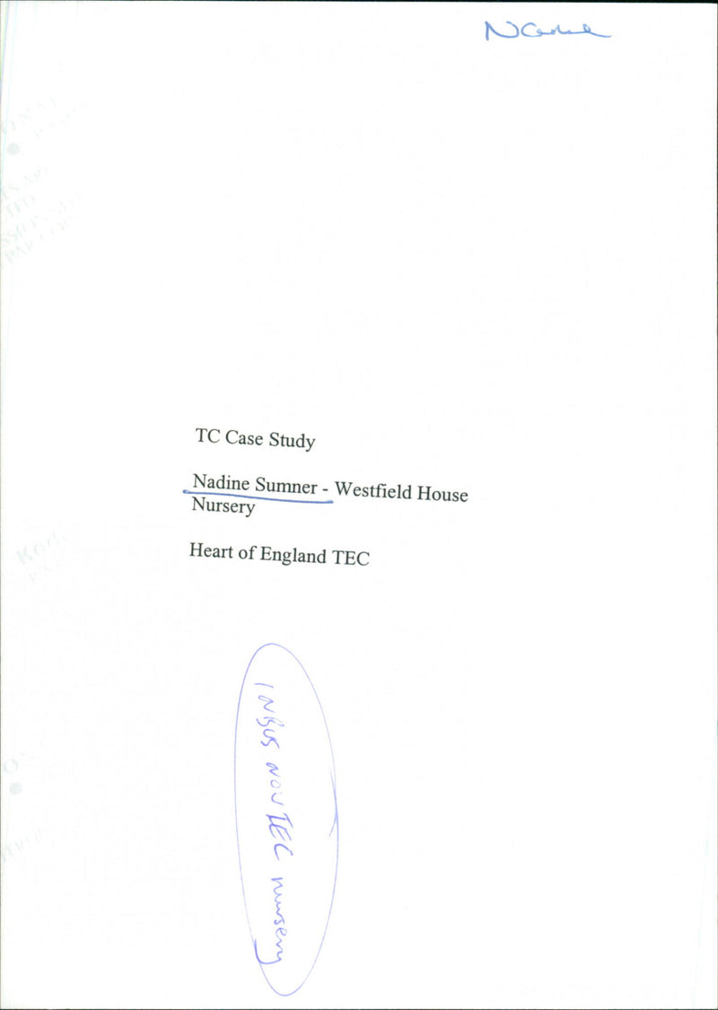 Nadine Sumner - Vintage Photograph