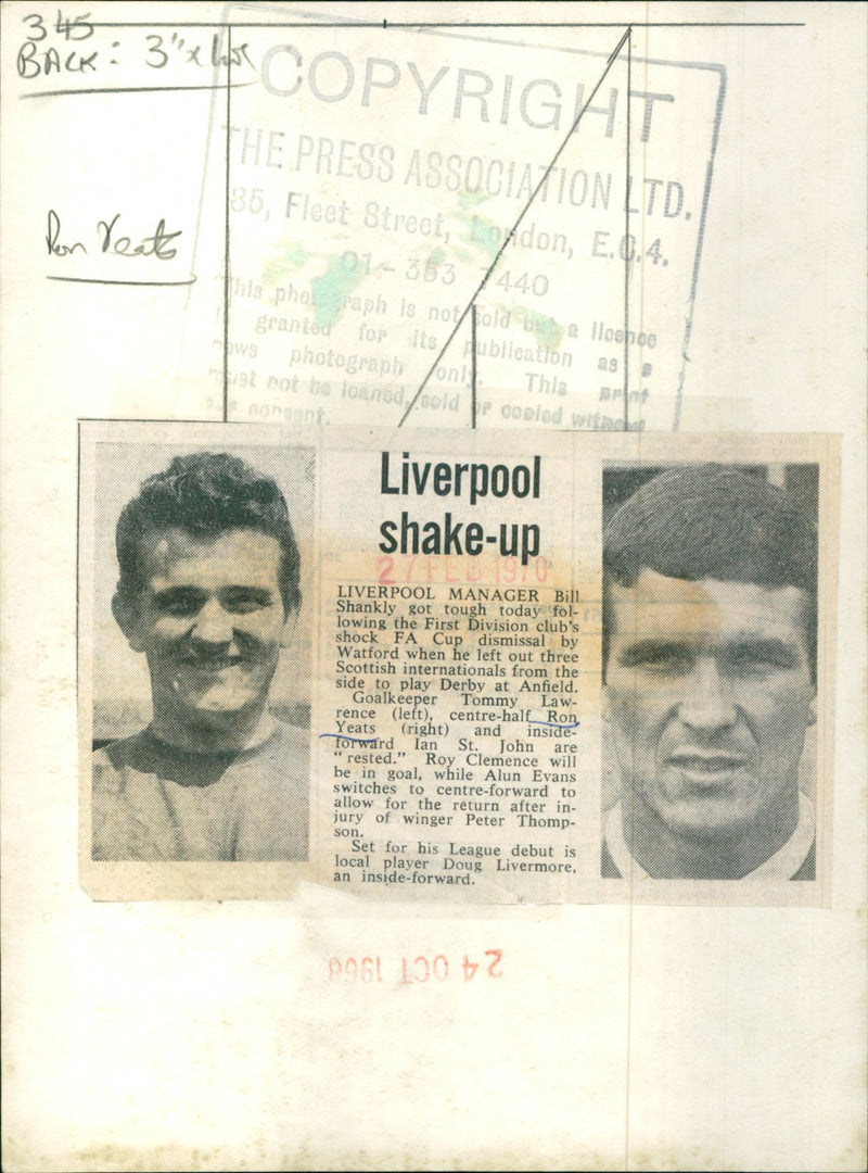 Ron Yeats - Vintage Photograph