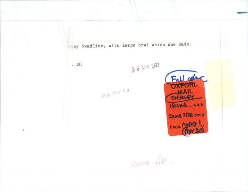 Shirley Swadling - Vintage Photograph