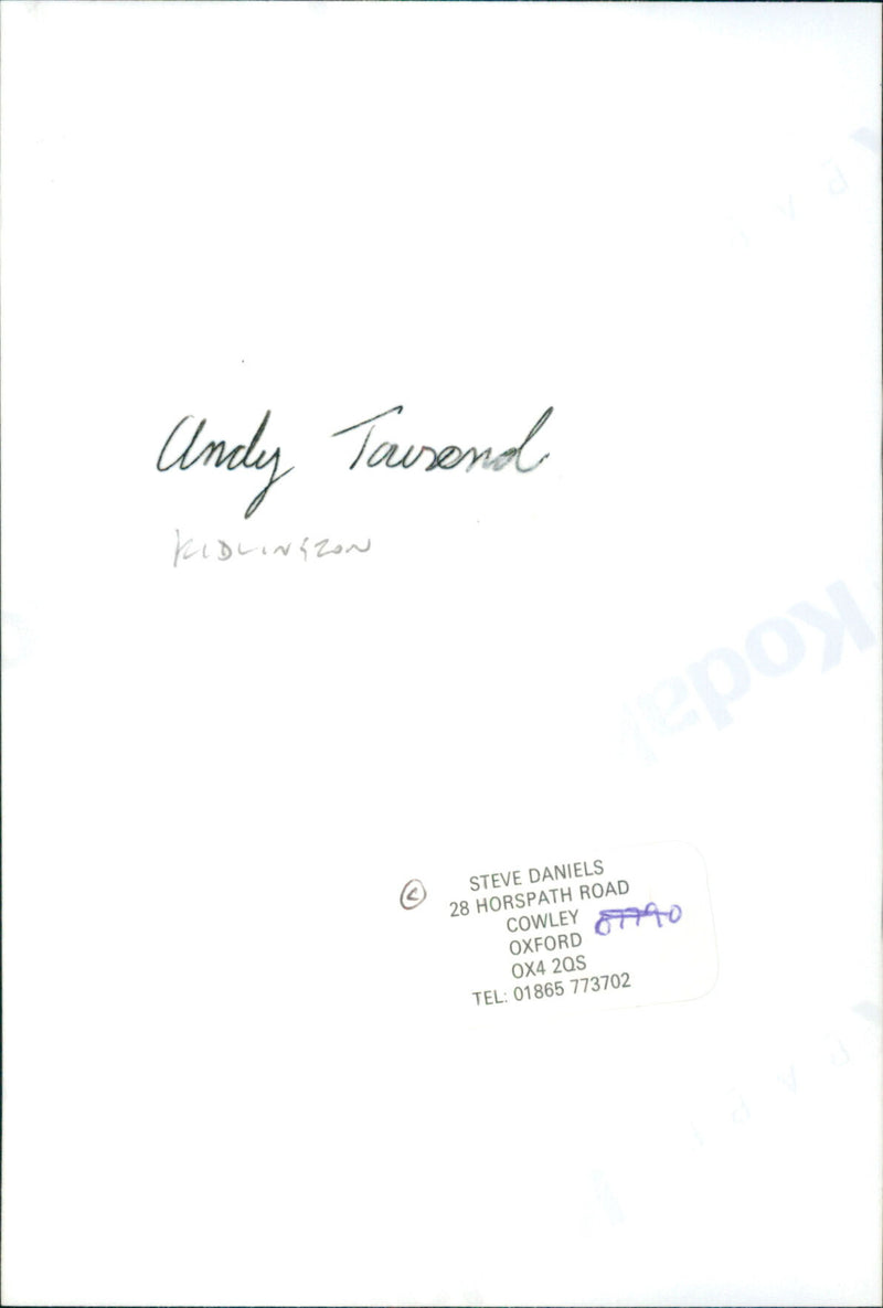 Andy Townsend - Vintage Photograph