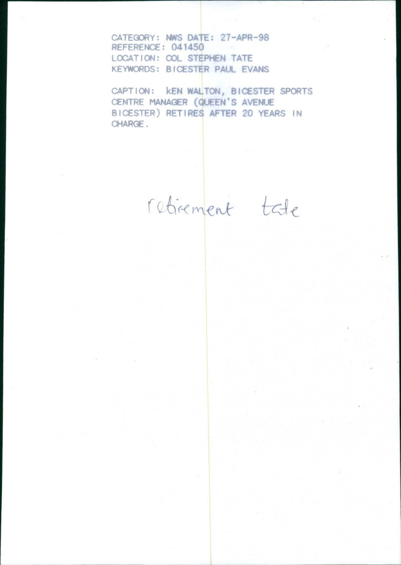 Ken Walton - Vintage Photograph