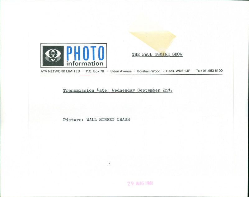 Wall Street Crash - Vintage Photograph