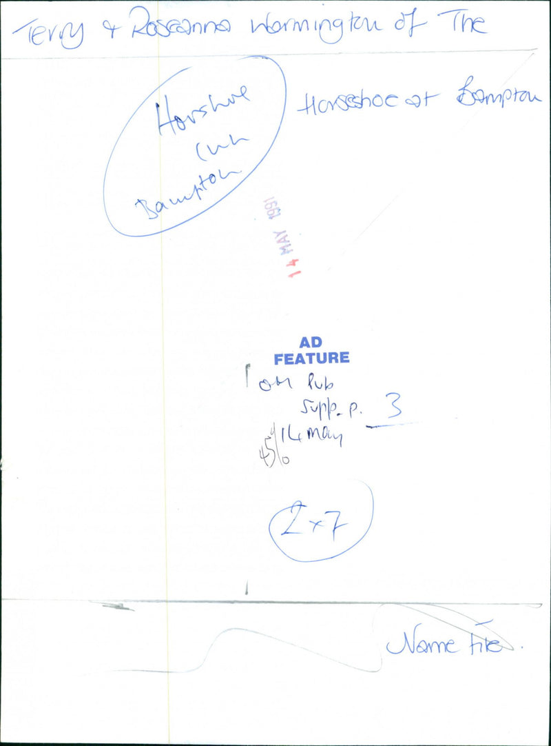 Terry Warmington & Roseanna Warmington - Vintage Photograph