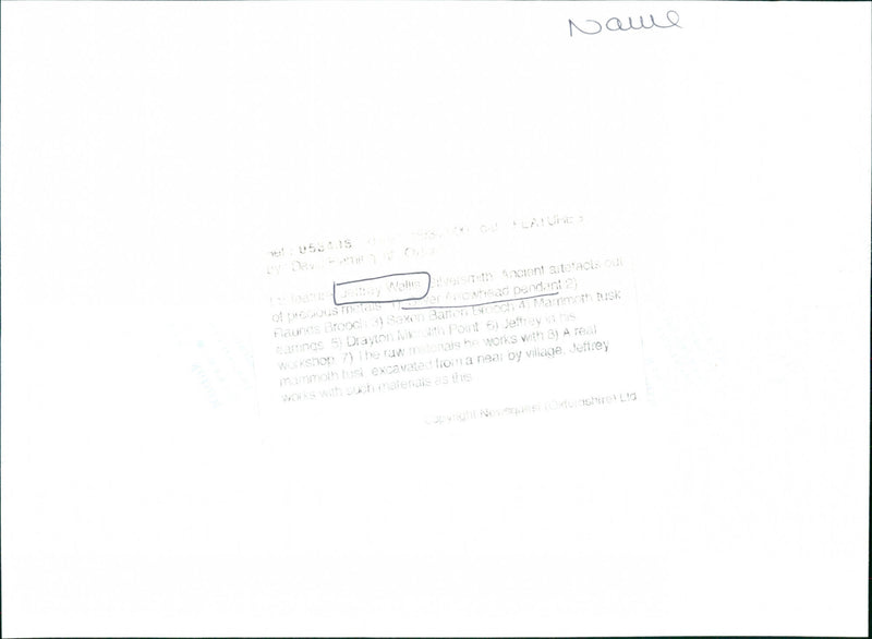 Jeffrey Wallis - Vintage Photograph