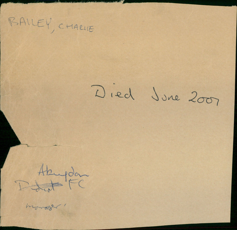 Charlie Bailey - Vintage Photograph