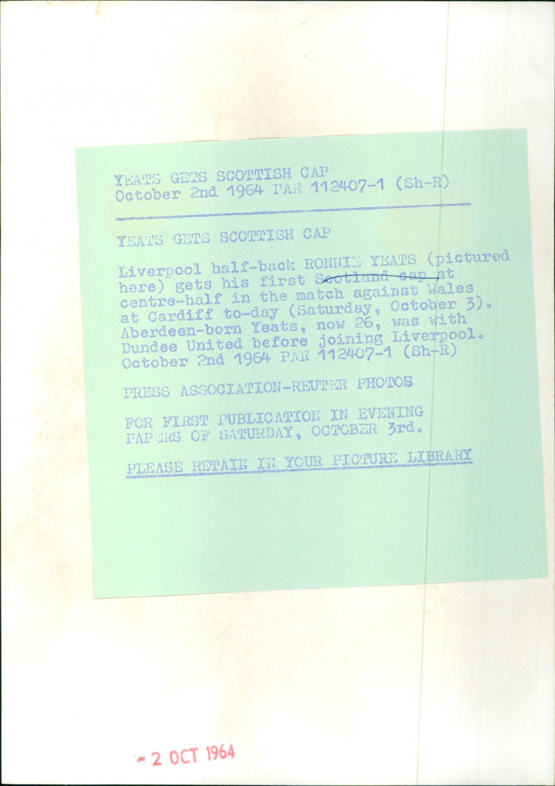 Ronnie Yeats - Vintage Photograph