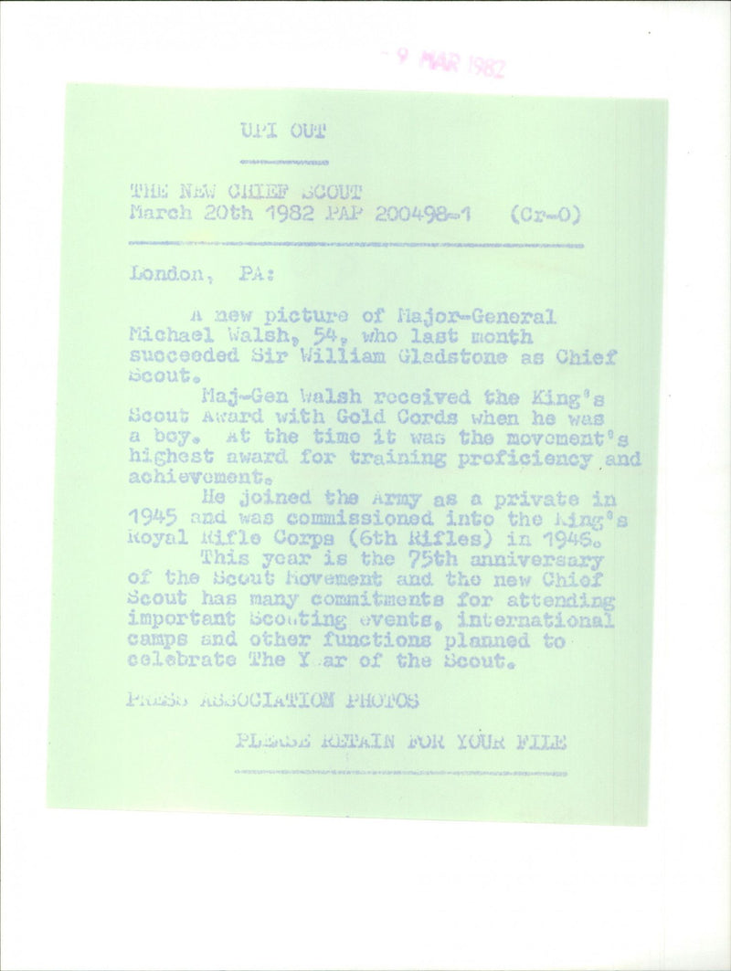 Michael Walsh - Vintage Photograph