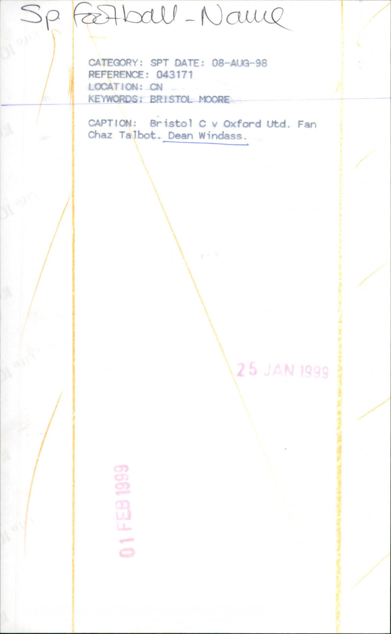 Dean Windass - Vintage Photograph